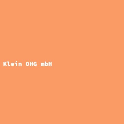 Hersteller: Klein OHG mbH