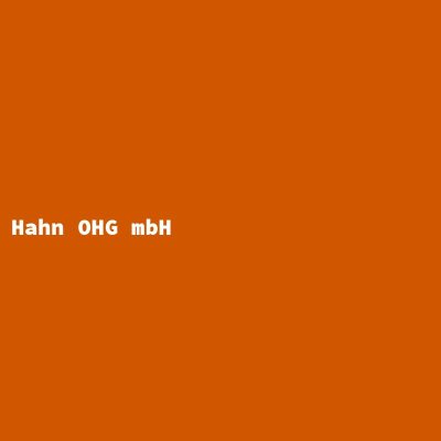 Hersteller: Hahn OHG mbH