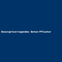 Besorgniserregendes Beton-Pflaster