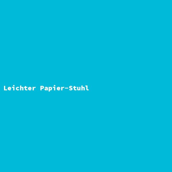 Leichter Papier-Stuhl